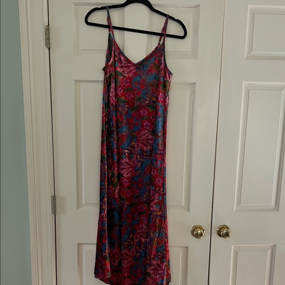 Natural Life Multicolor velvet Floral Dress